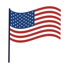 Fototapeta premium American flag. USA national flag. Concept of presidential campaign. Vote 2024 USA. Vector illustration. 1