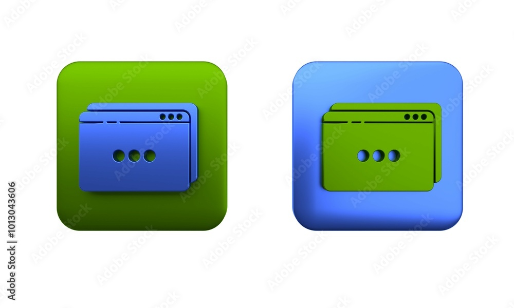 Aufkleber colorful website template icon isolated on white background. internet communication protocol. square