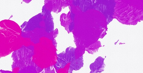 Pink paint texture grunge design art color splash abstract background on white paper water color