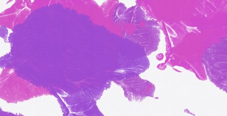 Purple paint texture grunge design art color splash abstract background on white paper water color