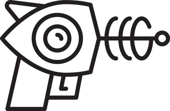 recommend clip art: Ray Gun Icon Line Art