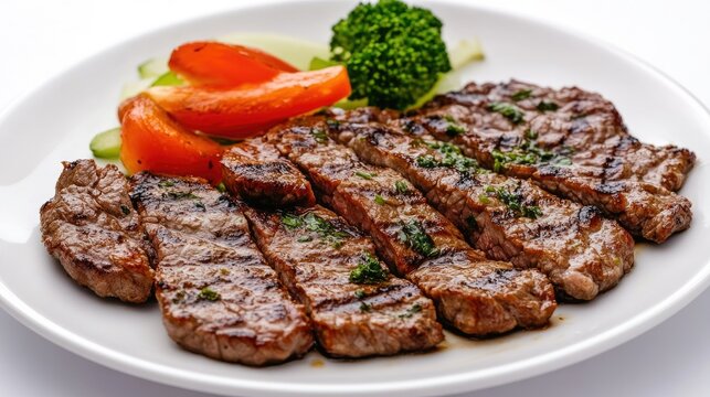 Freshly Grilled Beef Karubi on Plate