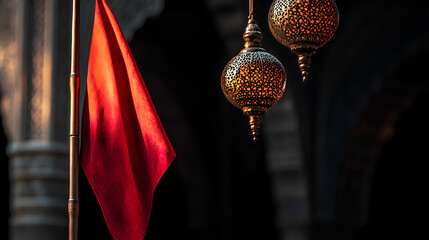 Ramadan Kareem, Eid ul Fitr, Eid ul Adha, Muharram, Majlis, Matam, Islamic Religious Concept Background, Generative Ai