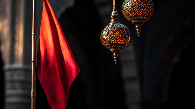 Ramadan Kareem, Eid ul Fitr, Eid ul Adha, Muharram, Majlis, Matam, Islamic Religious Concept Background, Generative Ai