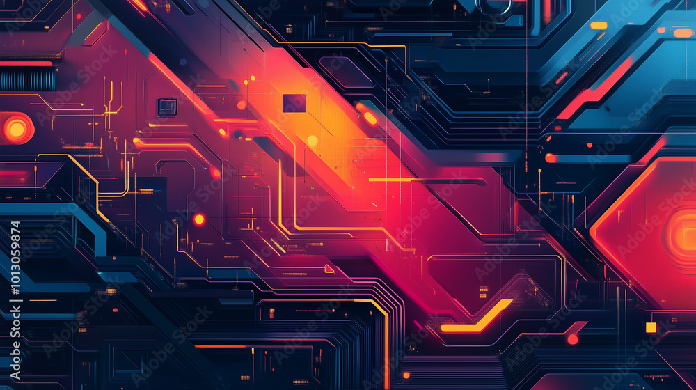 Canvas Prints ultra futurist tech abstract background. generative ai