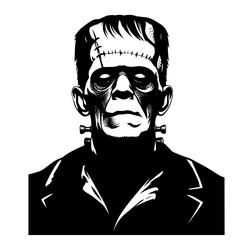 Frankenstein monster face halloween   © Createcorner