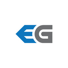 initial eg letter logo design, eg letter logo, ge letter logo, eg initial logo design for business and monogram.