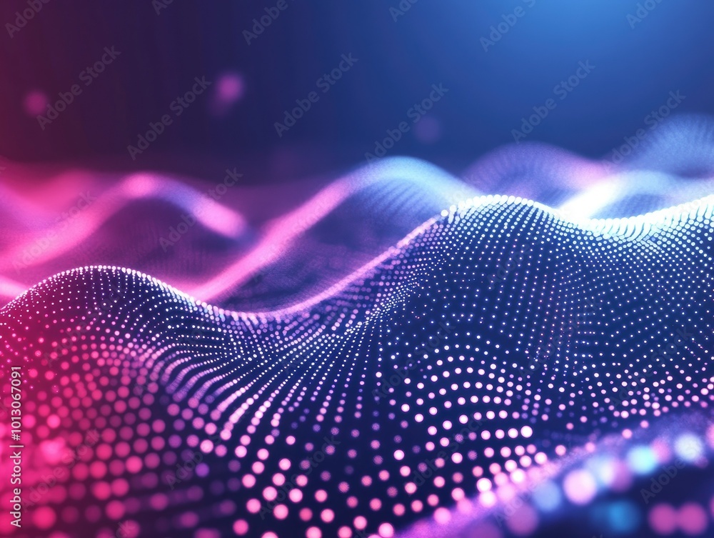 Poster abstract technology network background with dots