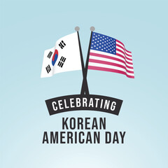 Fototapeta premium vector graphic of Korean American Day ideal for Korean American Day celebration.