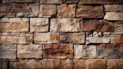 Earthy and Rustic Stone Wall Background with Natural Light Effects