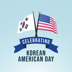 Obraz premium vector graphic of Korean American Day ideal for Korean American Day celebration.
