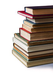 Stack of old books. Ancient background