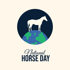 vector graphic of national horse day ideal for national horse day celebration.