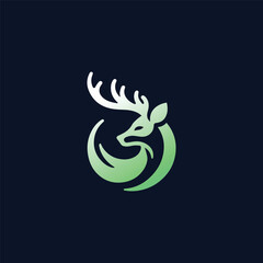 Obraz premium modern deer animal vector logo templates