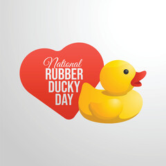 vector graphic of National Rubber Ducky Day ideal for National Rubber Ducky Day celebration.