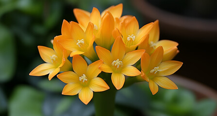 Obraz premium Bright yellow flowers blooming in a lush green garden during the warm spring season