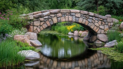 Fototapeta premium wooden bridge over river