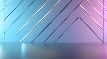 Abstract geometric light patterns cool blue and purple