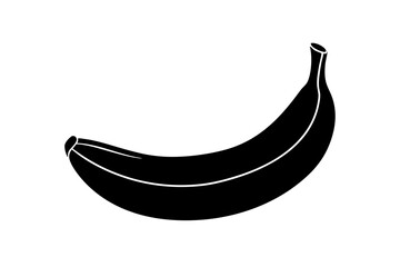 Delicious fruit Banana silhouette black vector art illustration © Ruma