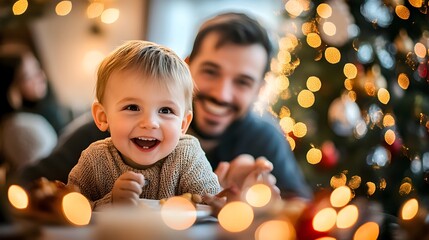 Family Joy at Christmas Dinner Celebration