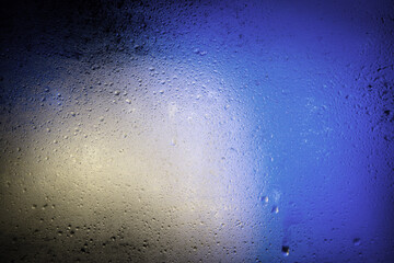 Obraz premium Background of misted glass. Christmas lights
