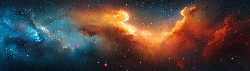 Obraz premium Abstract human figures made of swirling, glowing colors dancing through a vibrant, dreamlike space