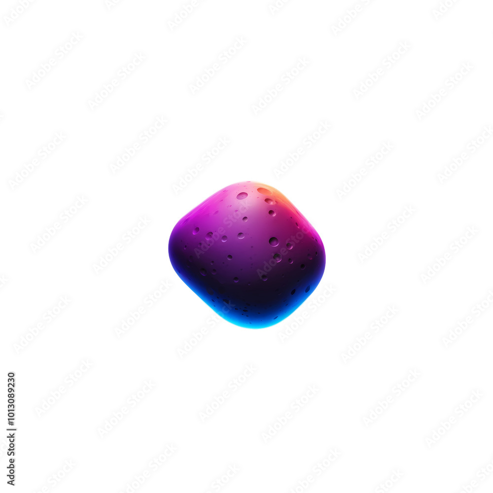 Poster vibrant abstract shape with colorful gradients and texture