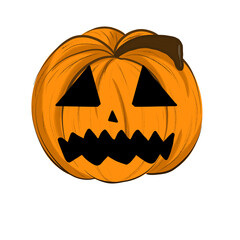 Halloween ghost and pumpkin
