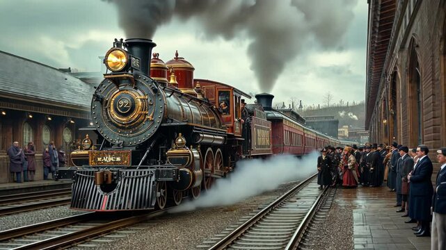 19th Century Train Station Departure