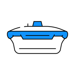 vacuum lunchbox line icon vector. vacuum lunchbox sign. isolated symbol illustration