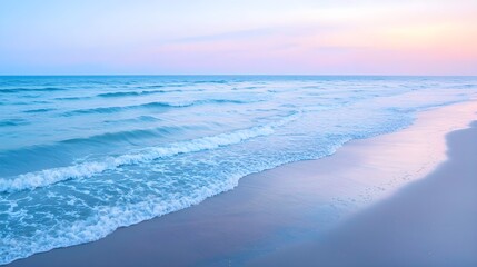 Calm Ocean Waves Beach Sunset