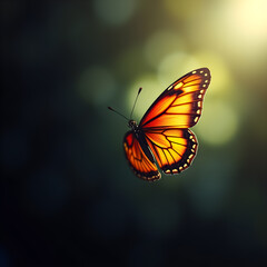 Fototapeta premium Butterfly wings, outdoor butterfly insect. AI generated image, ai