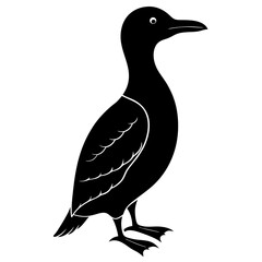 Duck Silhouette Elegant Vector Illustrations for Nature and Wildlife Projects