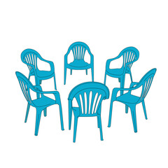 Plastic armchair chair, plastic multiple plastic chairs. plastic chair with different view. Set of chairs.