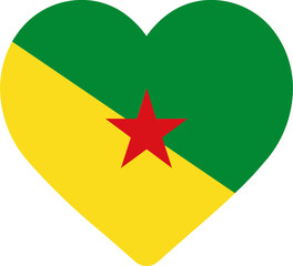Heart Icon on FRENCH GUIANA Flag