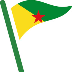 FRENCH GUIANA Flag Free Flown Icon