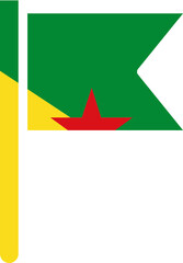 FRENCH GUIANA Flag Crisp Icon