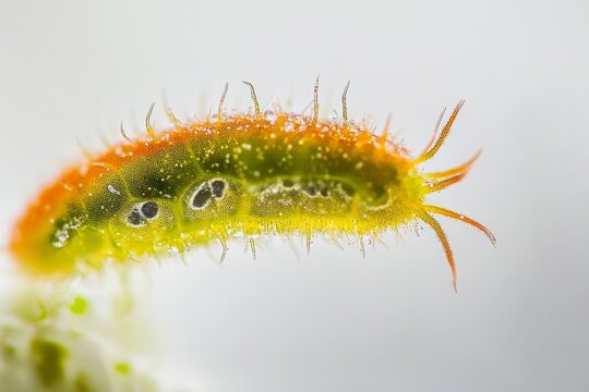 Mystic portrait of Synechococcus Picoplankton in studio, copy space on right side, Close-up View, isolated on white background