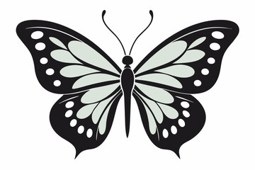 Butterfly silhouette vector illustration.