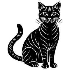 high-quality Cat Silhouette Vector Illustration Element – Icon, Line Art, Clipart for Logos and Designs.