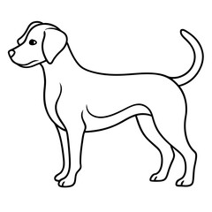Dog silhouette vector illustration.