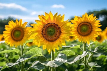 Obraz premium Sunflowers in full bloom