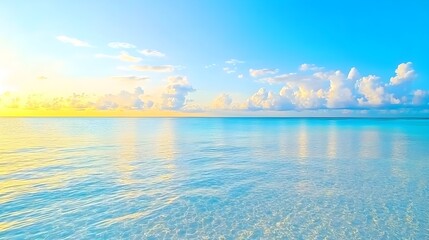 Obraz premium Calm Ocean Sunset Clouds