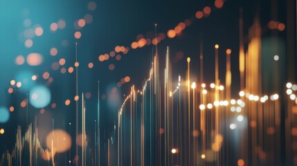 A visually striking abstract image featuring dynamic light patterns and colorful bokeh effects, conveying a sense of motion and energy.