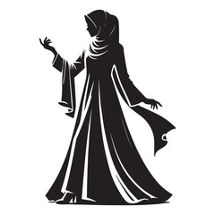 Naklejka premium Muslim Woman in Modest Attire