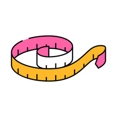 flexible meter line icon vector. flexible meter sign. isolated symbol illustration