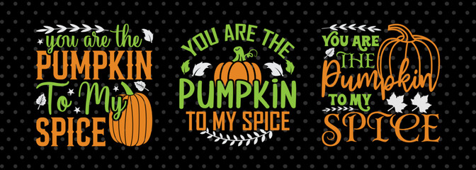 You Are The Pumpkin To My Spice SVG Thanksgiving Bundle Happy Autumn Hello Fall Thanksgiving Quote PET 00940
