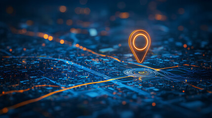 GPS tracking pulsing signal. A vehicle transmitting gps signal. Searching car location 