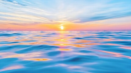 Obraz premium Sunset Ocean Waves Reflection