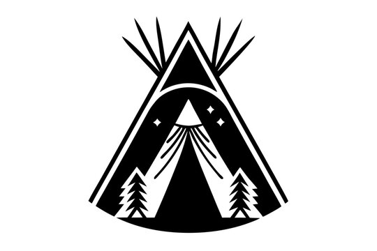 recommend clip art: tipi  silhouette  vector illustration